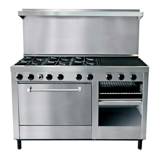 Estufa Industrial 6 Puesto, Plancha Y Horno A Gas - imagen 1